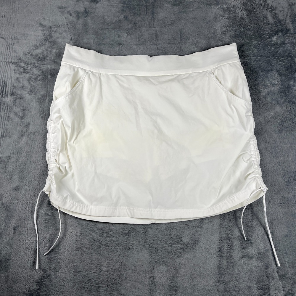 Columbia Sportswear Anytime Casual Skort Women 2XL White Adjustable Cinched Side